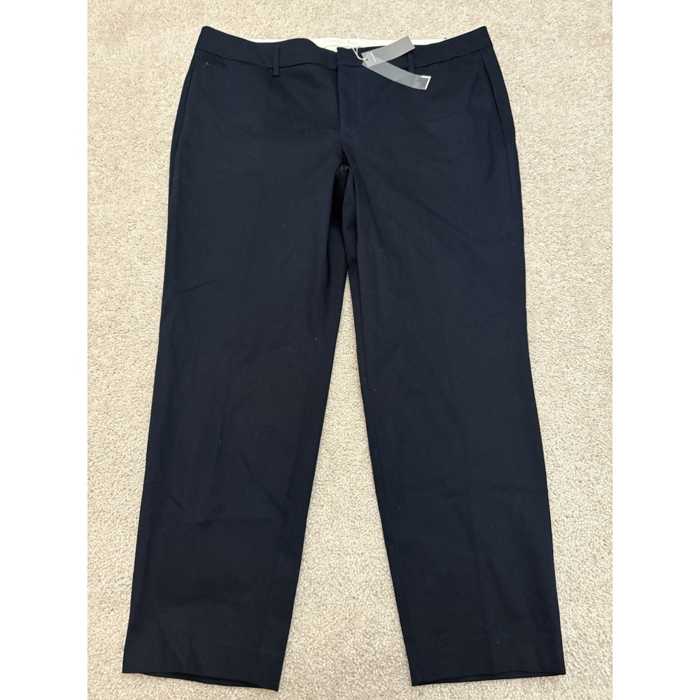 New VTG JC Penny Navy Blue Women's Chino Work Pants Size 16W - Picture 1 of 6